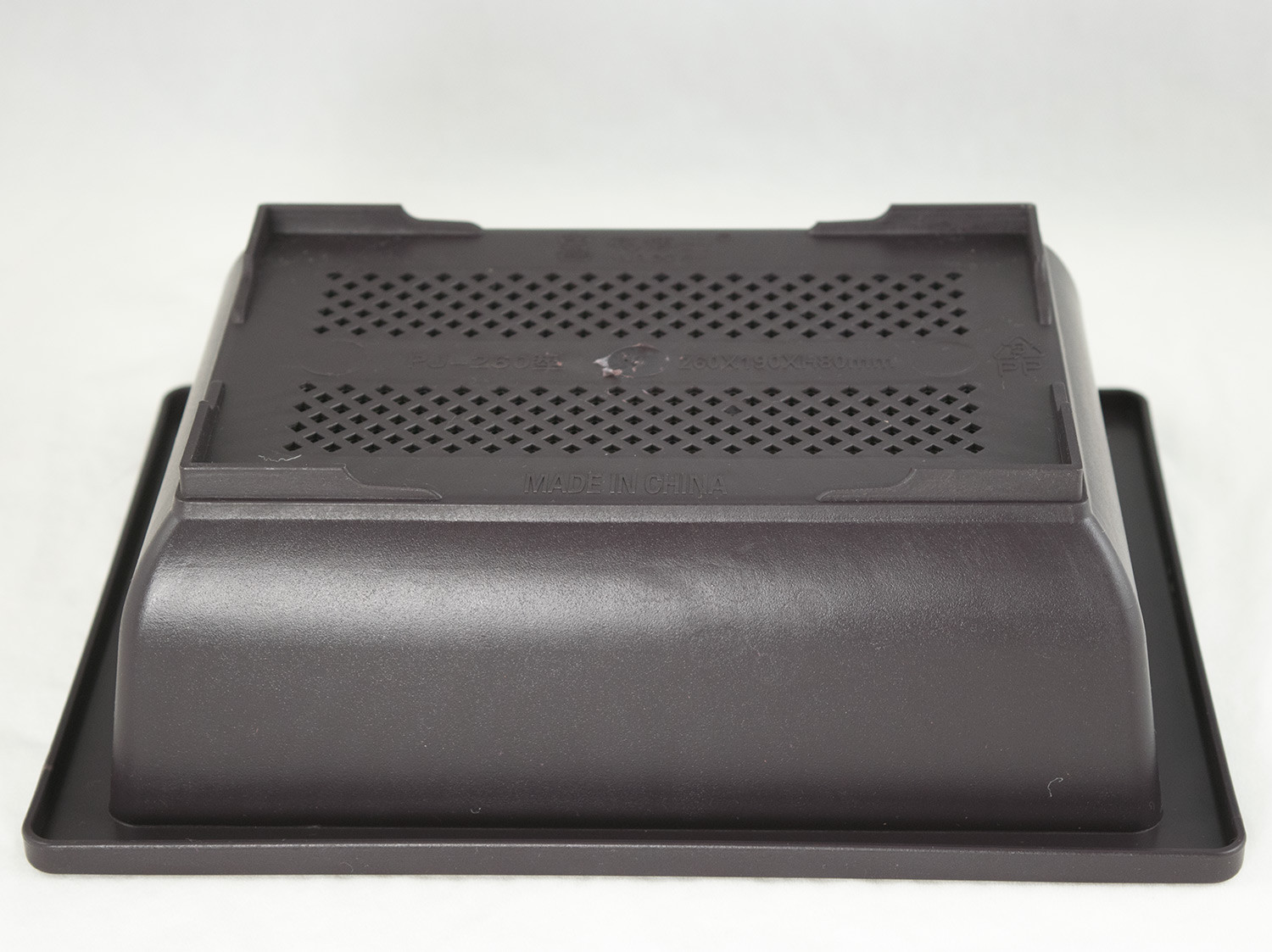 4 Mix 6.25″-10″ Rectangular Plastic Bonsai, Cactus / Succulent Pot – Dark Brown