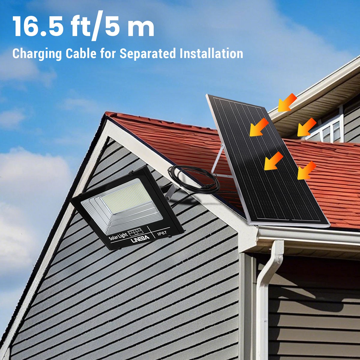 3000W 2000W Solar Lights Outdoor Security Flood Light Dusk to Dawn Solar Lamp