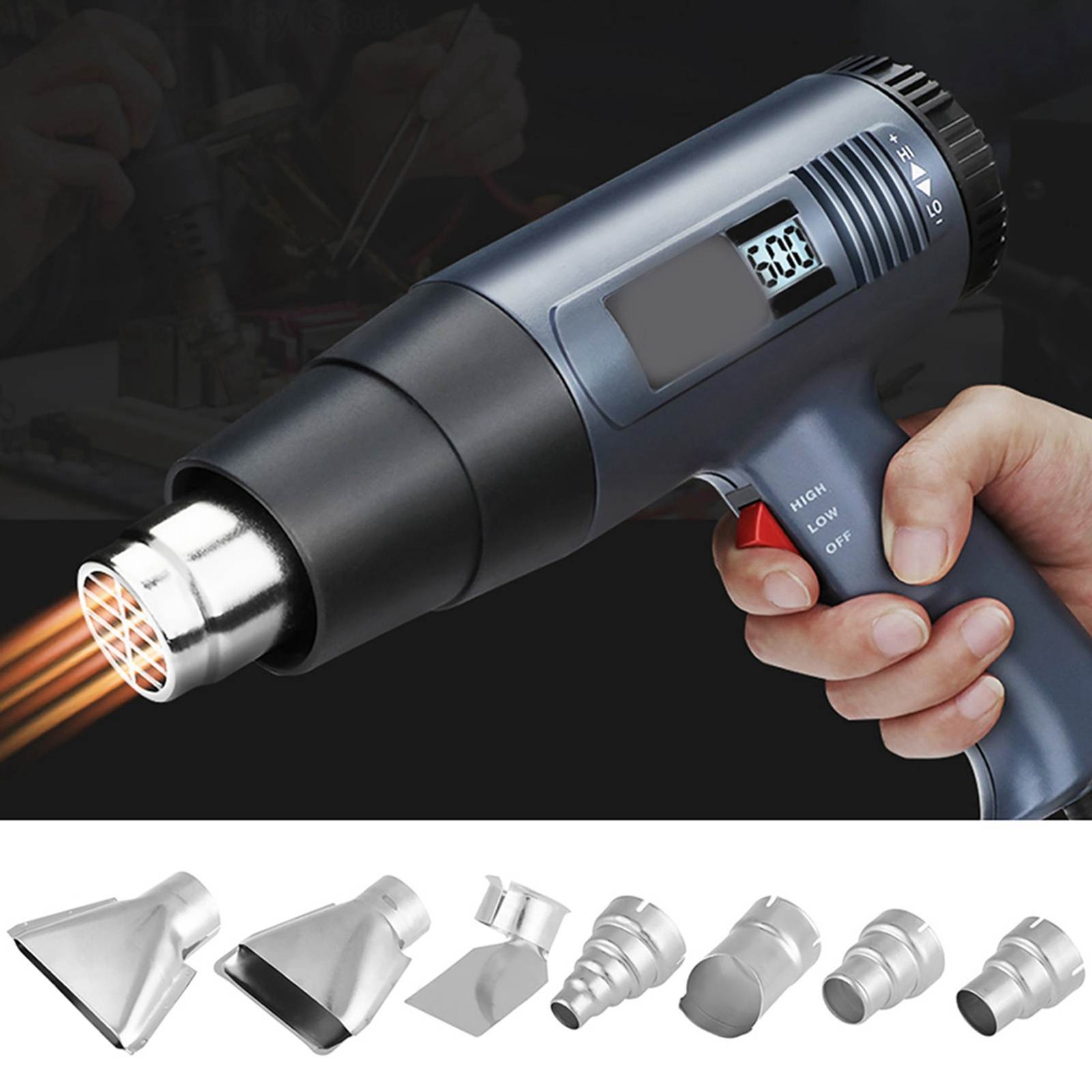 7Pcs 35-40mm Heat Gun Nozzle Kit Hot Air Tool Nozzles Tips Accessories Set