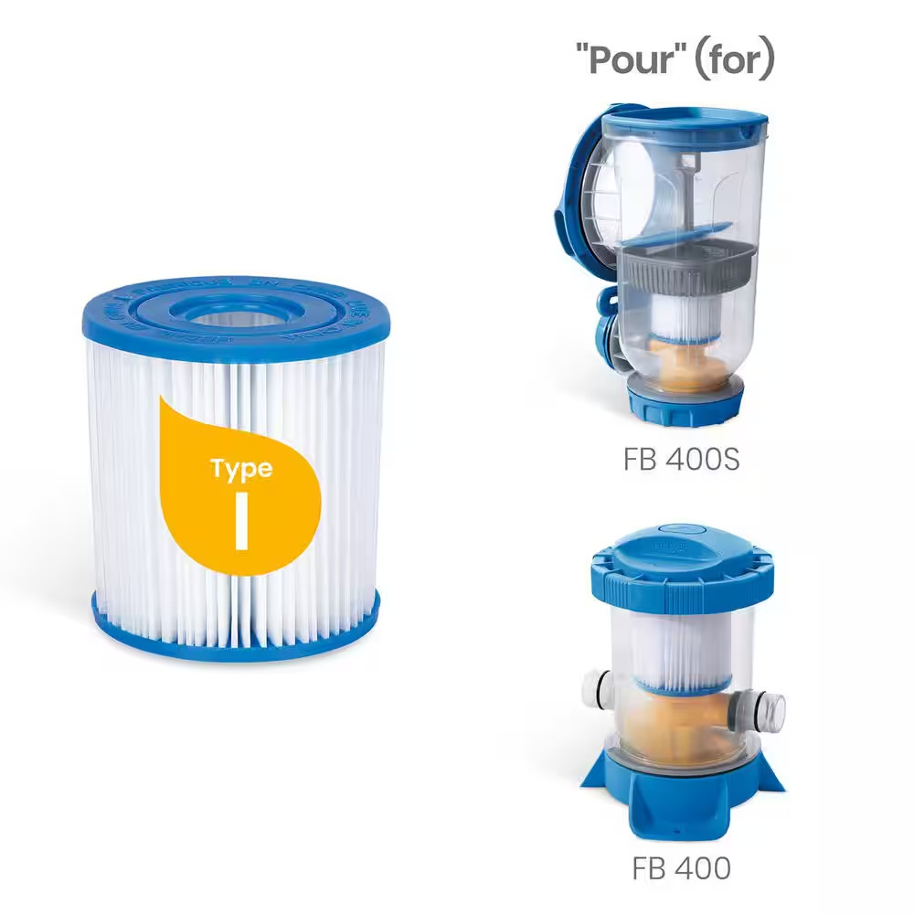Above Ground Swimming Pool 0.08 Sq. Ft. Filter Cartridge Replacement-Type I (2-P
