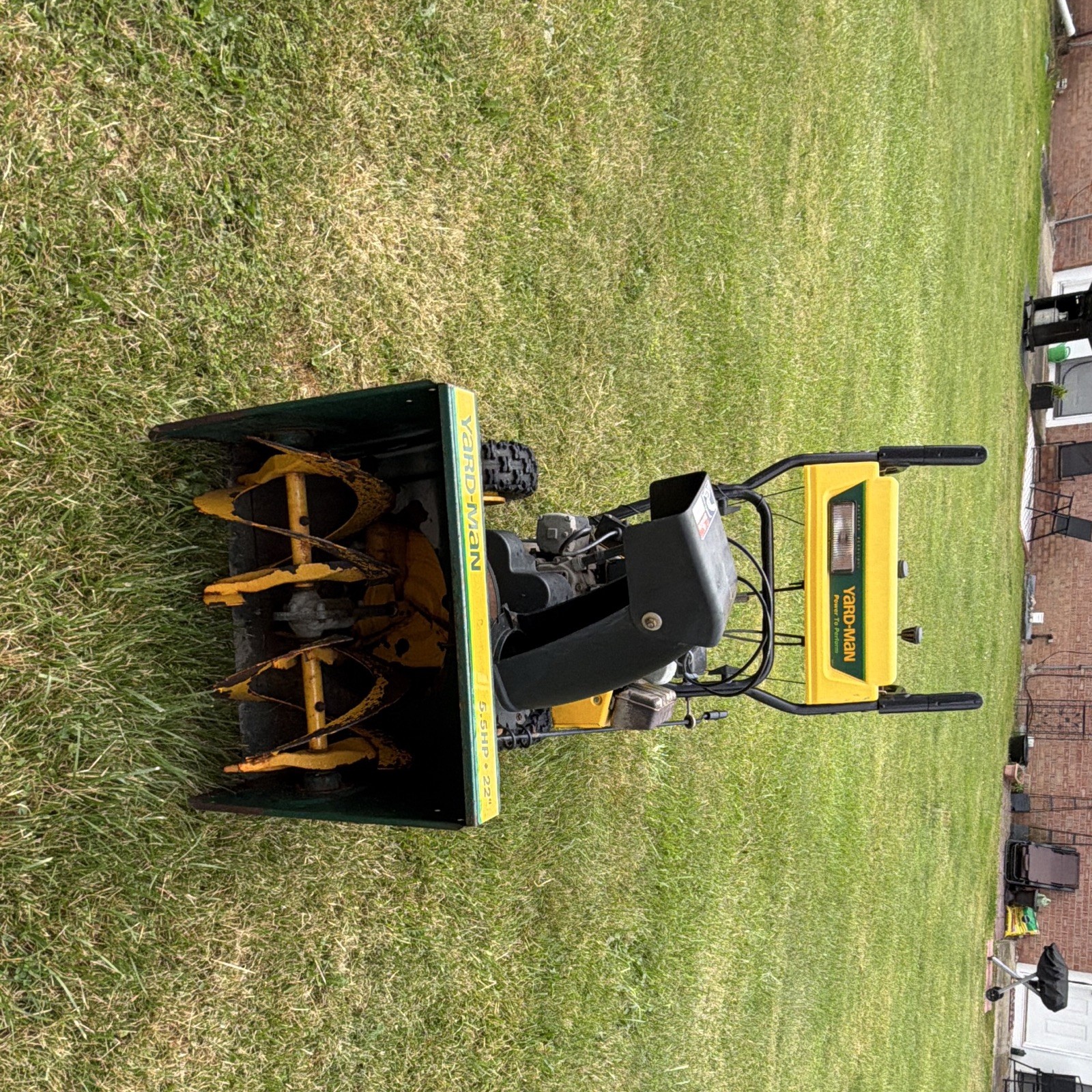 Yard-Man Two Stage Gas Snow Blower 5.5HP 22 in Green Yellow Black