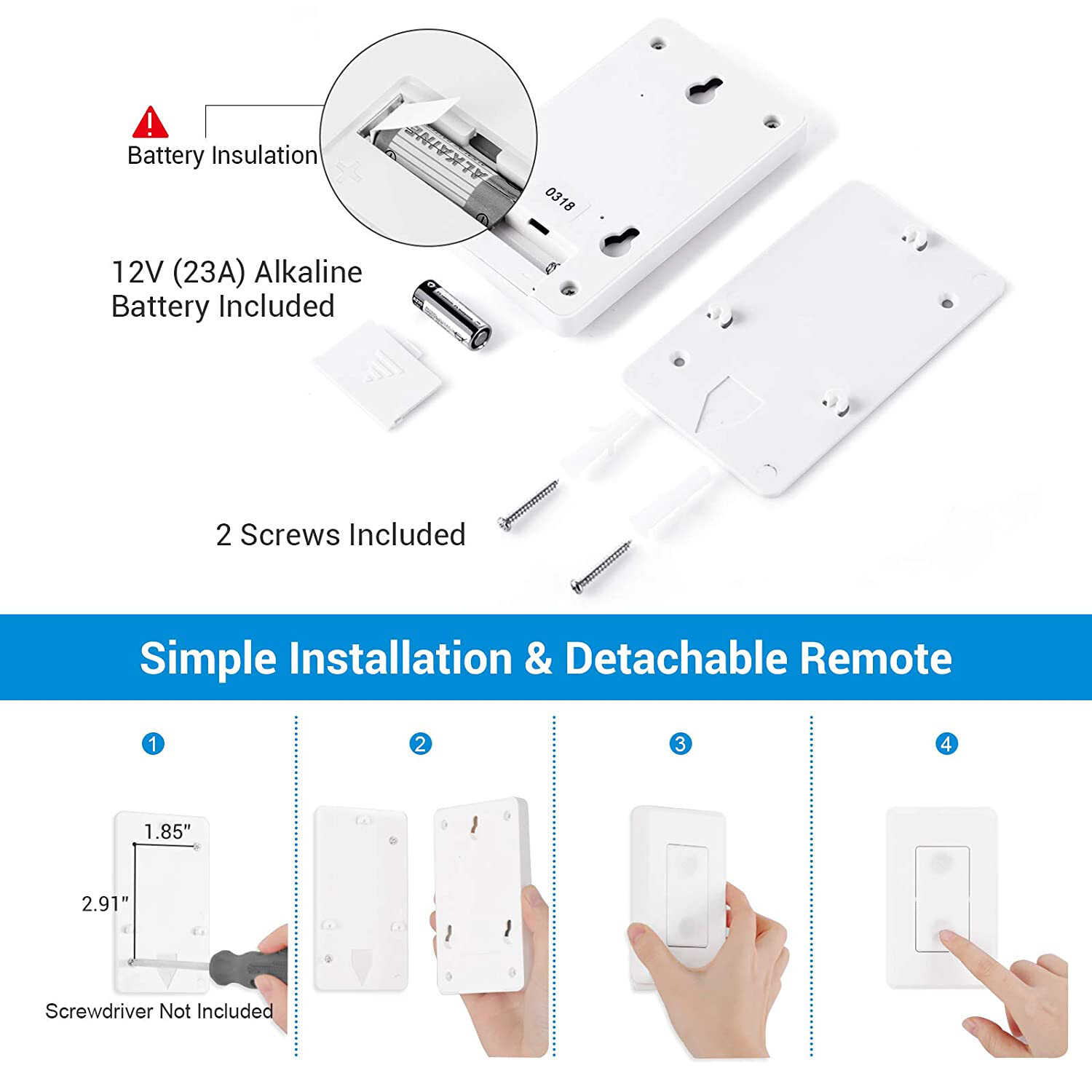 DEWENWILS Remote Control Outlet Wireless Electrical Plug in On Off Power Switch