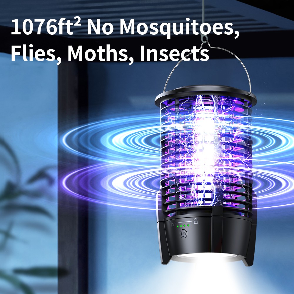 Electric Mosquito Insect Fly Bug Zapper Killer LED Light Trap Lamp Rechargeable