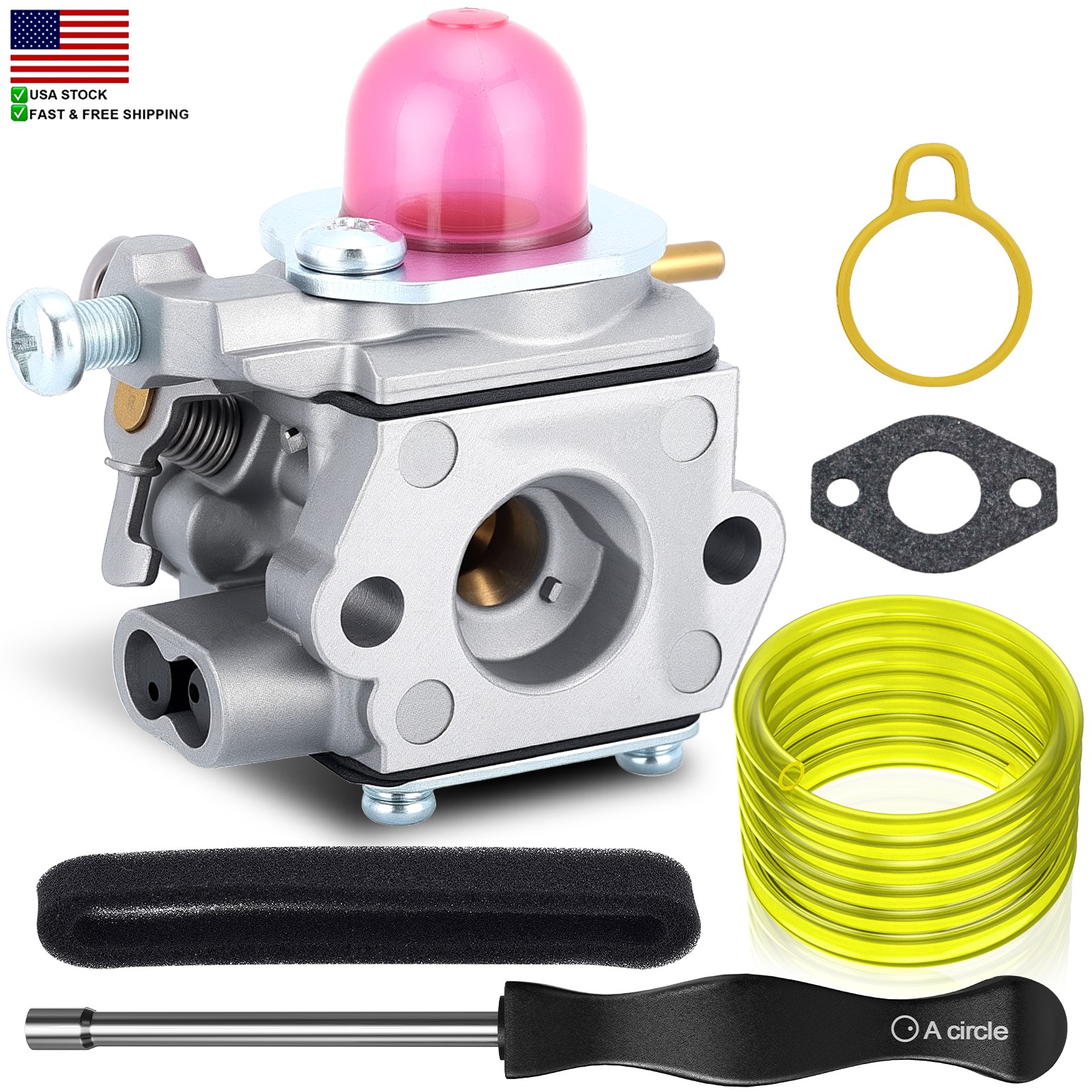 Carburetor Fits for Troy-Bilt TB2040XP TB21EC TB22 TB225 TB22EC TB252S Trimmer