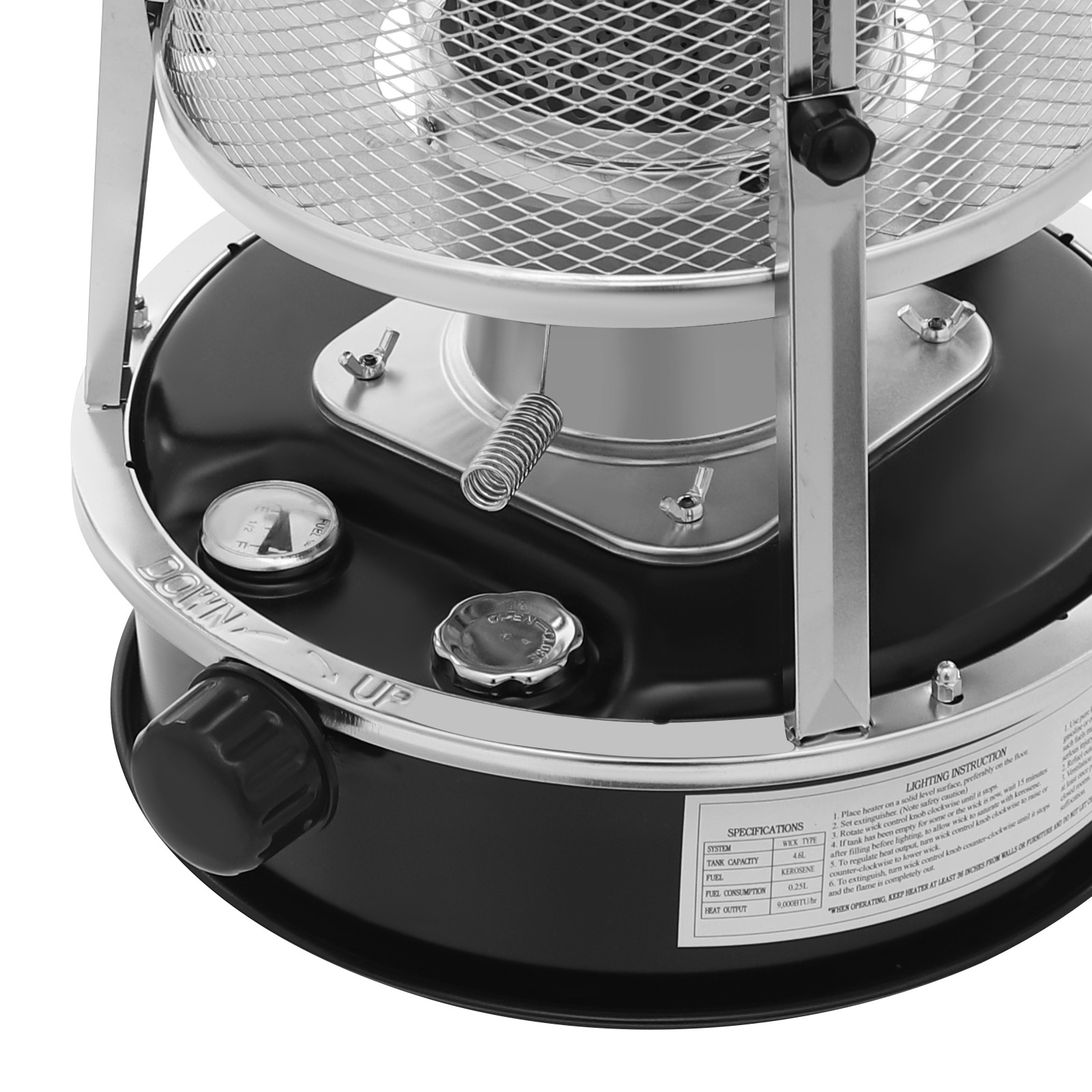 4.6L/1.22 Gal Outdoor Camping Kerosene Heater Portable Kerosene Stove 2600W NEW