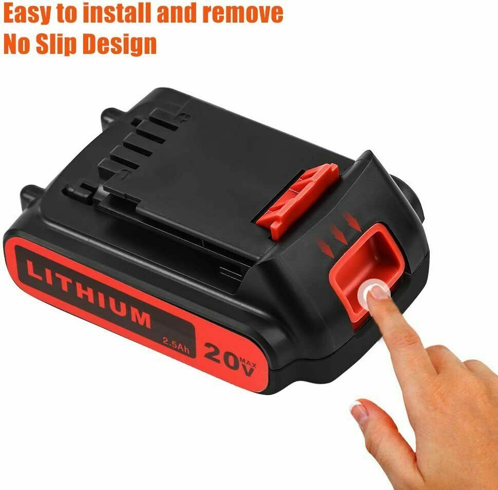 For Black+Decker 20V 2.5Ah Lithium MAX Battery Li-Ion LBXR20 LBXR2020 / Charger