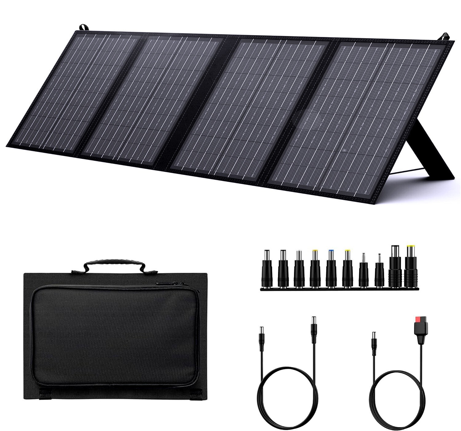 300W Portable Power Station Backup Battery Solar Generator with 60W Solar Panel