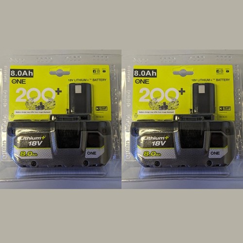 2PACK For RYOBI 18V 8.0Ah P108 High Capacity Battery 18Volt Lithium-Ion One Plus
