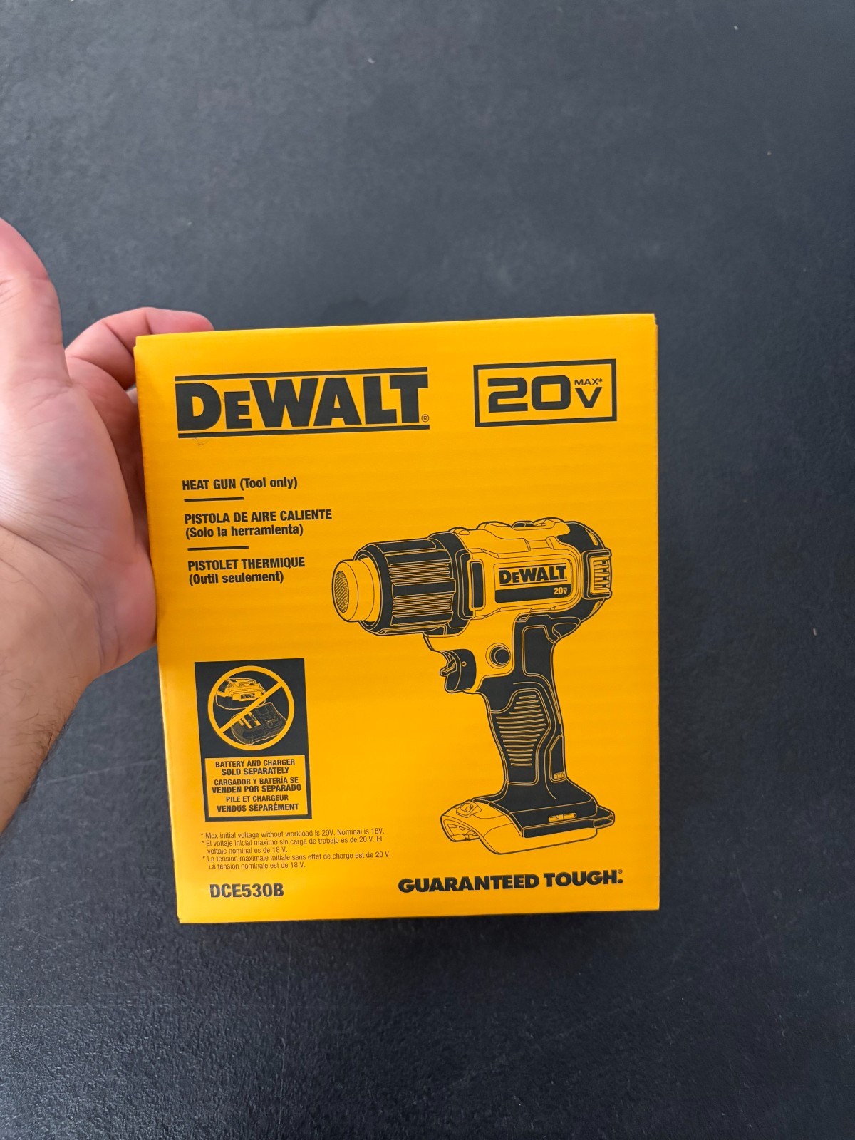 DEWALT 20V MAX Cordless Compact Heat Gun with Flat and Hook Nozzle Attachments