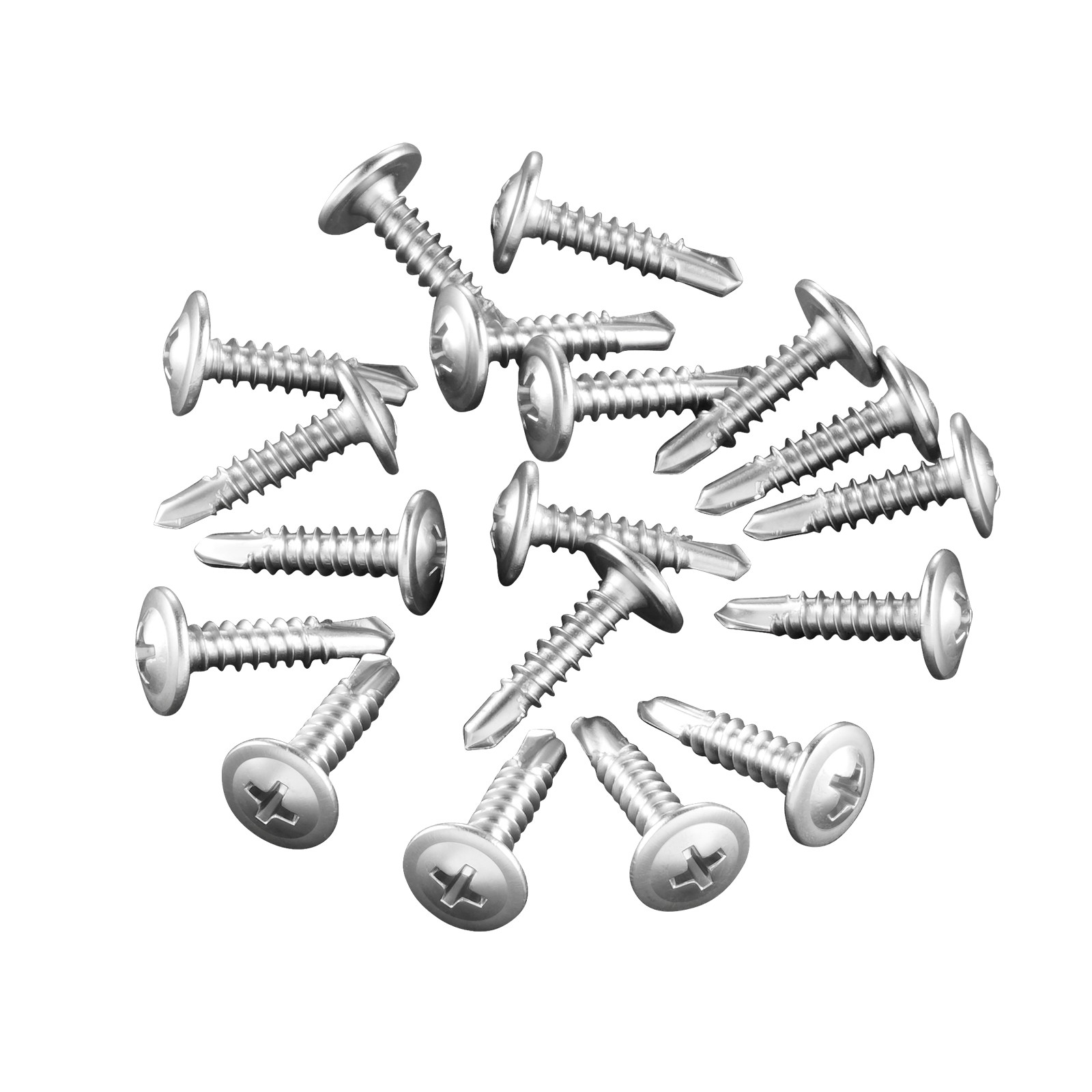 Self Tapping/Drilling Screws 3/4 Inch Stainless Steel Phillips Wafer Head 350pcs