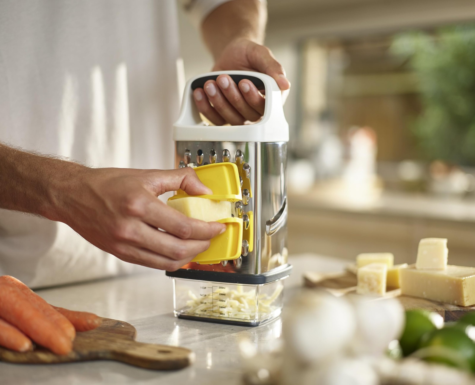 Joseph Joseph 20225 Multi-Grip Box Grater, Stainless Steel, Non-Slip Base