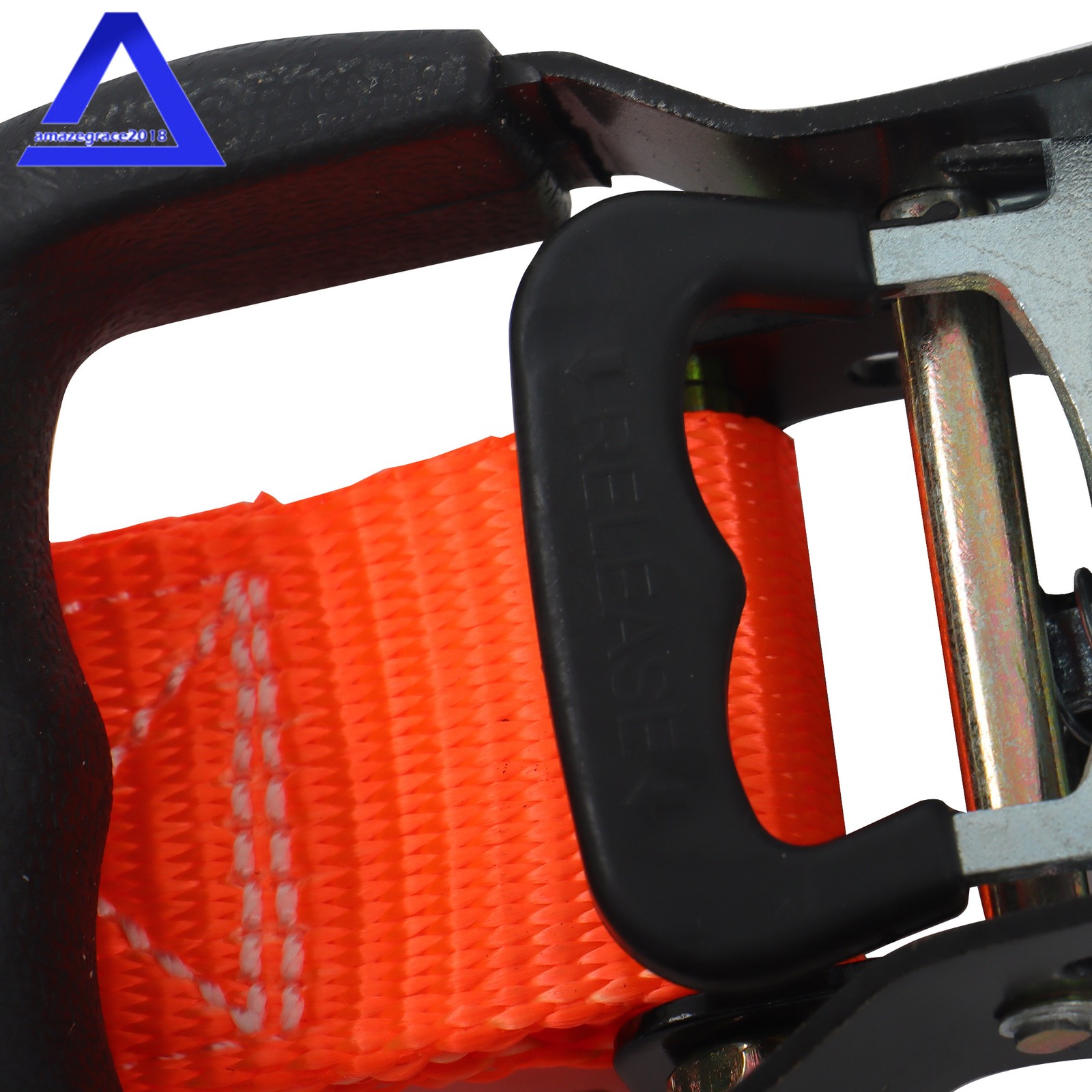 4Pack 1.6″ × 8 Feet Heavy Duty Tie Downs 5208Lbs Ratchet Straps W/ S Hook Orange