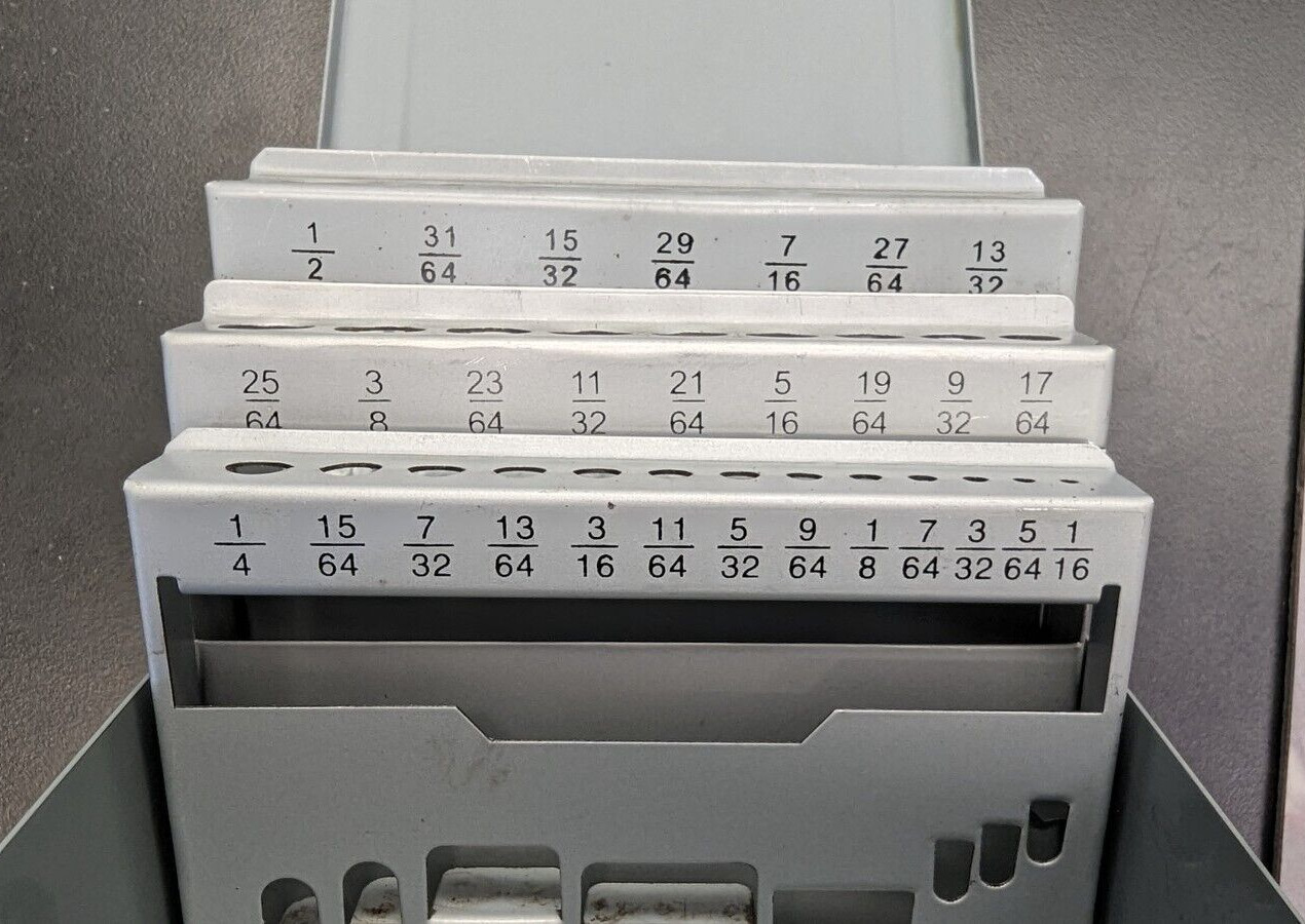 NEW 29pc Metal Drill Index Empty Box-1/16″ to 1/2” X 64TH Jobber- Free Shipping
