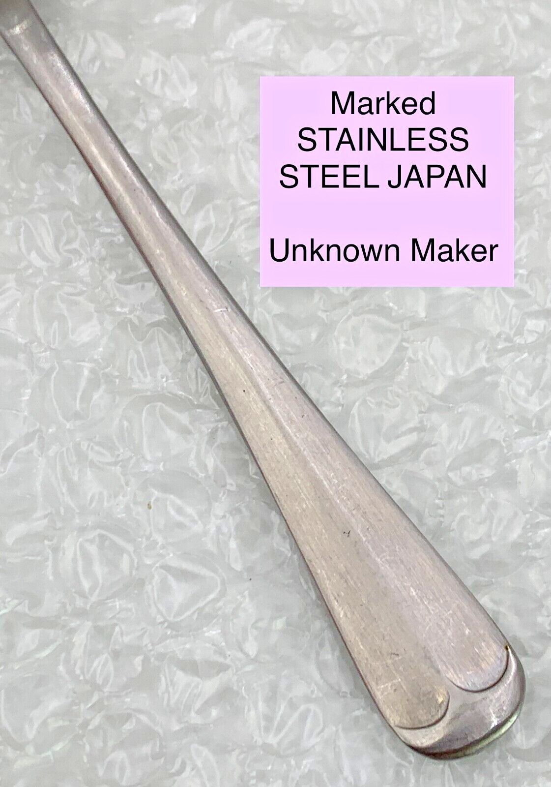 STAINLESS STEEL JAPAN Unknown Maker SATIN Center Ridge Tipped 23-2036