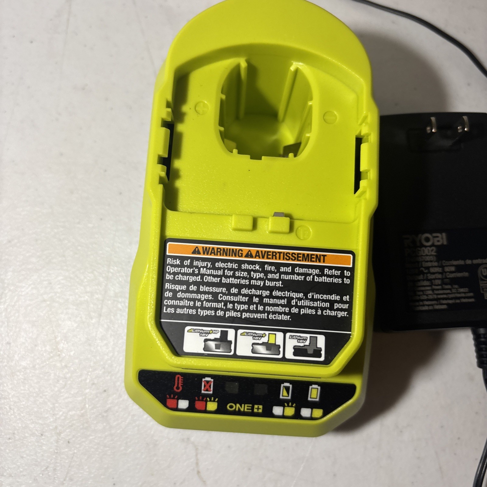Genuine Ryobi One + Lithium Ion Charger 18v PCG002 91831