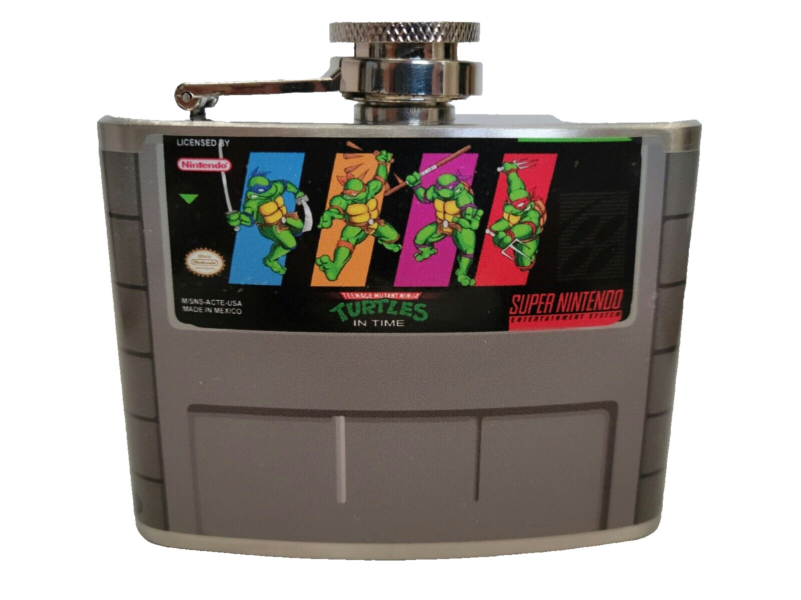 TMNT SNES Theme 4 oz Hip Flask