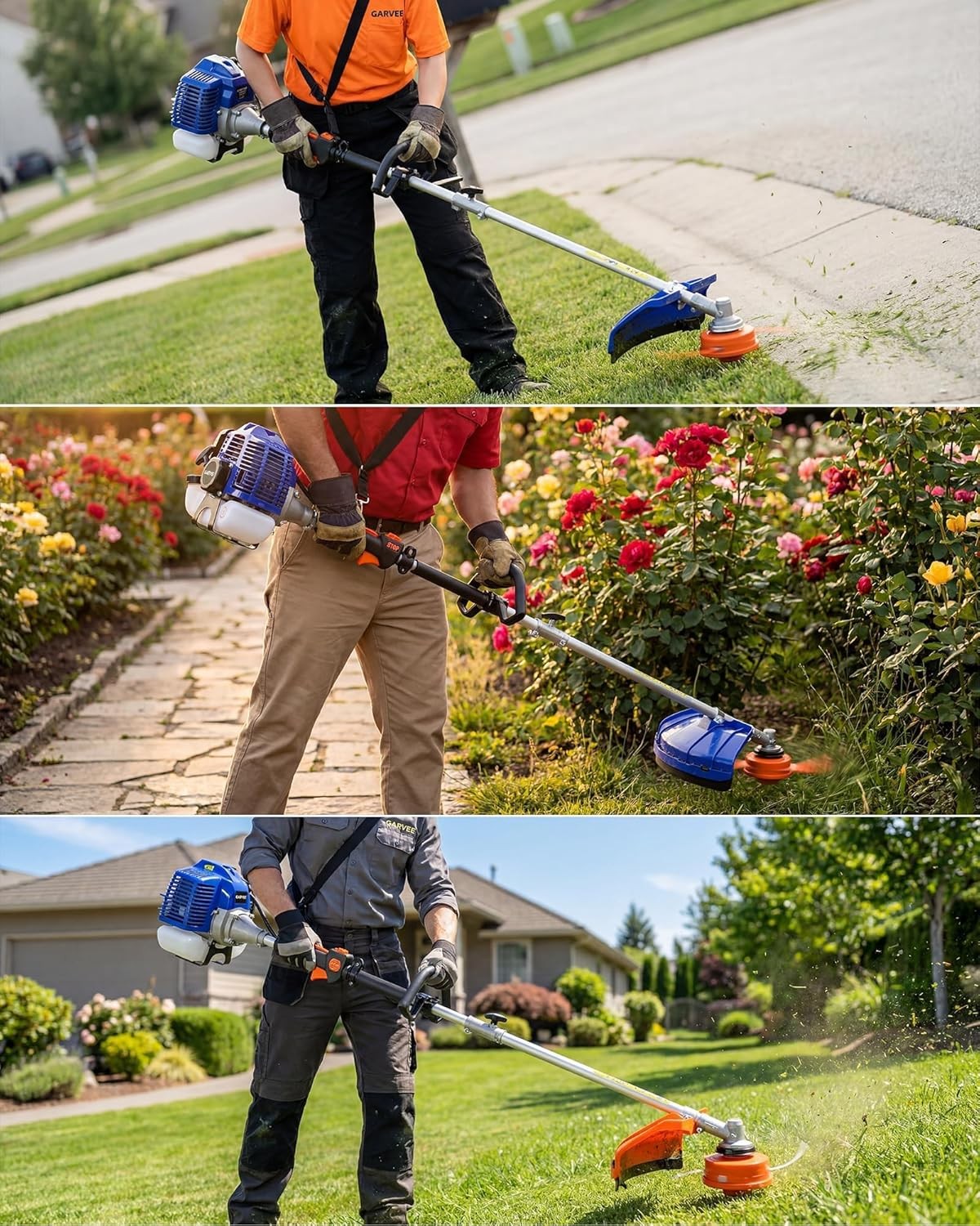 GRAVEE 52cc Gas Powered Weed Wacker 3 in 1 String Trimmer Shoulder Strap Handle