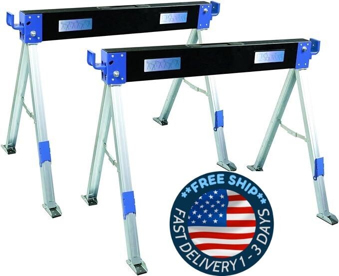 Caballete plegable para trabajo pesado capacidad de 2200 lb/1000 kg soporte.2023
