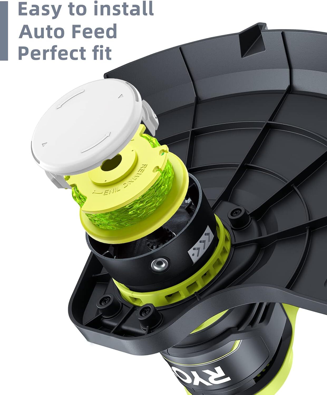 6 Replacement Trimmer Spool For Ryobi One Plus 11ft 0.08″ AC80RL3 18V 24V 40V