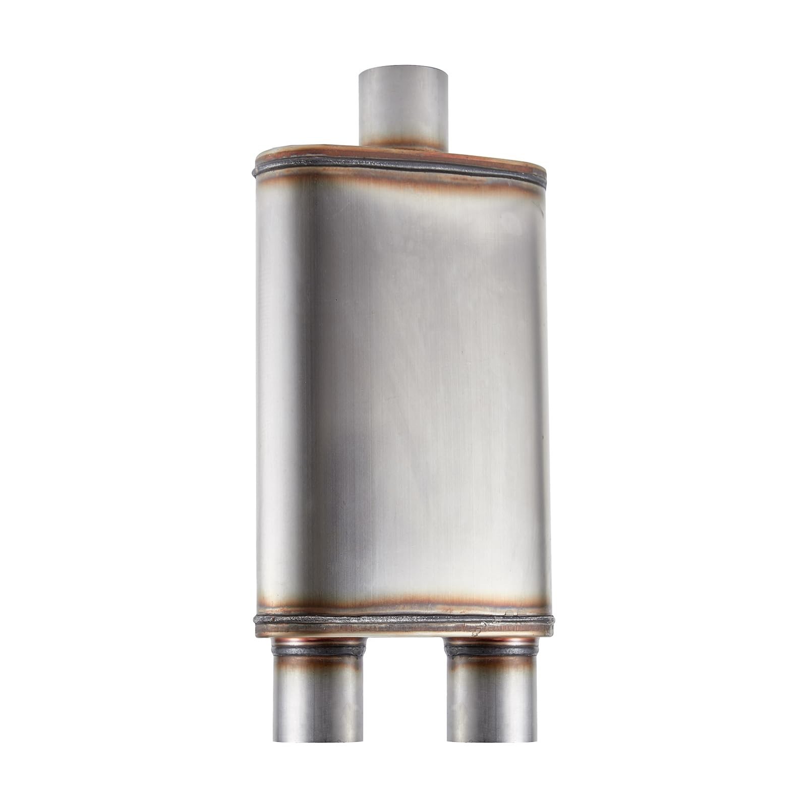 Universal 409 Stainless Performance Exhaust Muffler, single in dual out muffl…