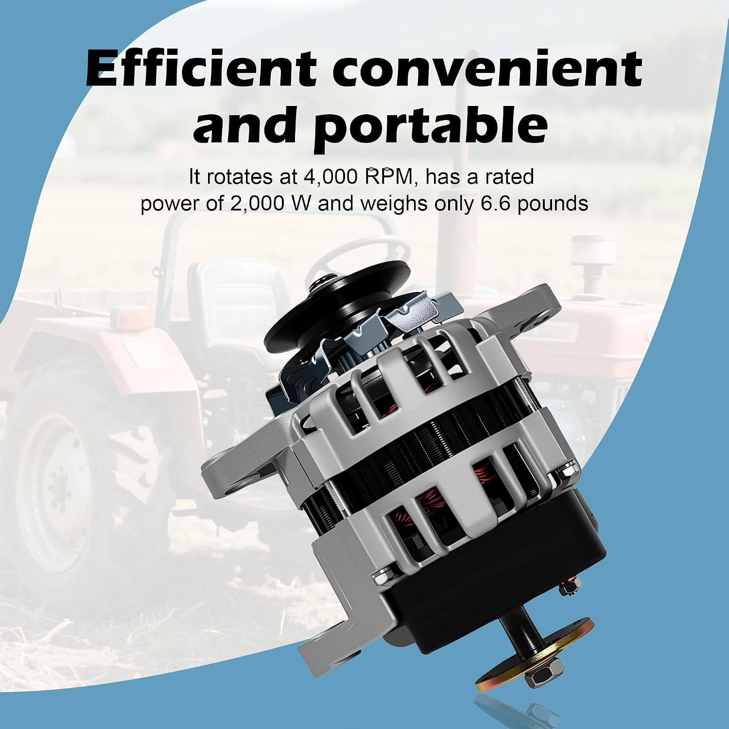 2000W Permanent Magnet Generator, 4000RPM 12V Low Rpm Alternator, Two Wheel Perm