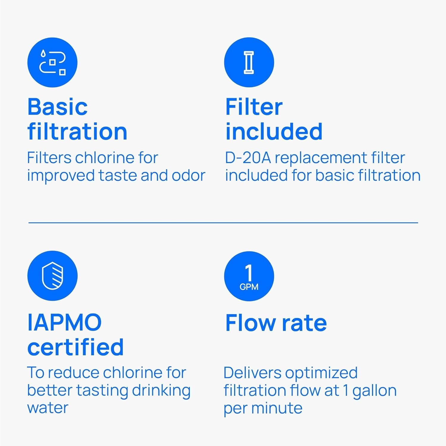 Culligan US-600A Under-Sink Filtration System w/D-20A Filter, for Chlorine Taste