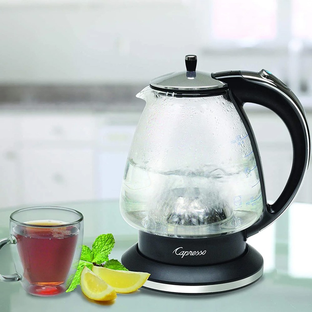 Capresso 48 oz. 6 Cup H2O Glass Rapid-Boil Glass Kettle (Refurbished)