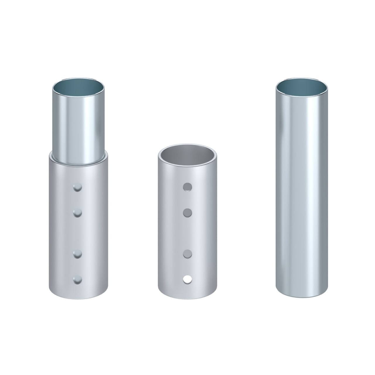 AmGood 6 in. Metal Leg Adjustable Extender | Pack of 4 | Fits 1-5/8 Inch Tubing