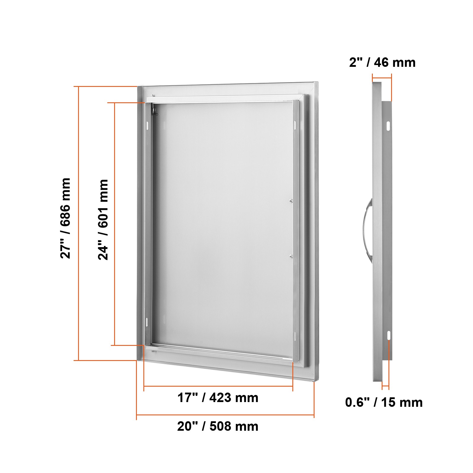 Uimoso 20×27 Inch BBQ Island Access Door Outdoor Kitchen Door Stainless Steel