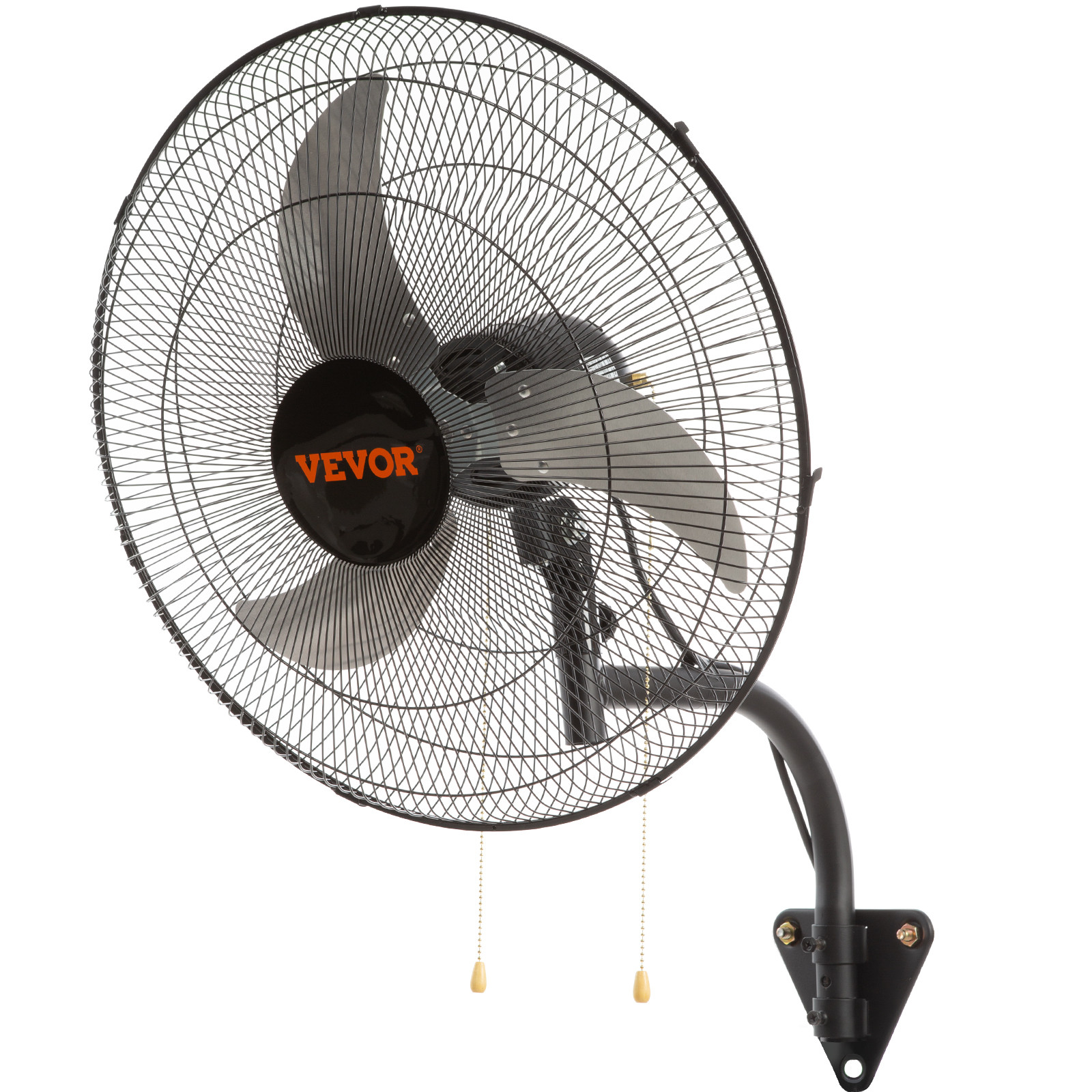 VEVOR Industrial Wall Mount Fan Oscillating Metal Fan 17.5” 3 Speed Ventilation