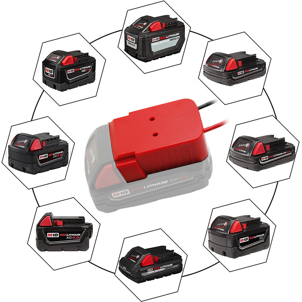 DIY Battery Adapter Power Wheels Dock Robotics Compatible with Milwaukee M18 18V
