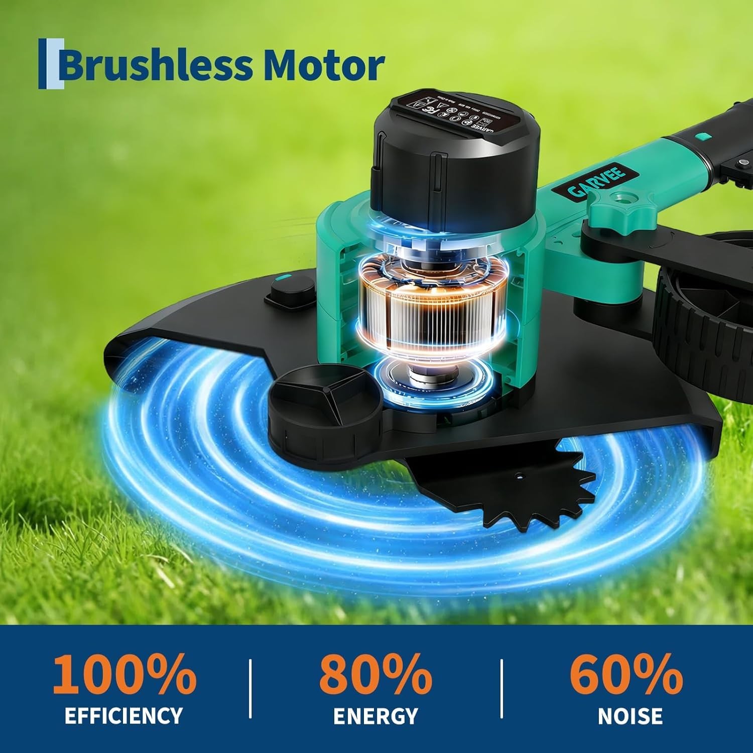 Multipurpose 20V Wireless Lawn Edger and Trimmer Brushless Lawn Edger 9” Blade