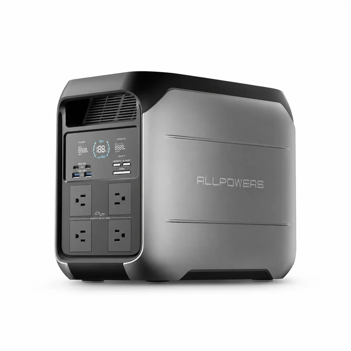 ALLPOWERS 1800W Portable Power Station Solar Generator AC UPS + 160W Solar Panel