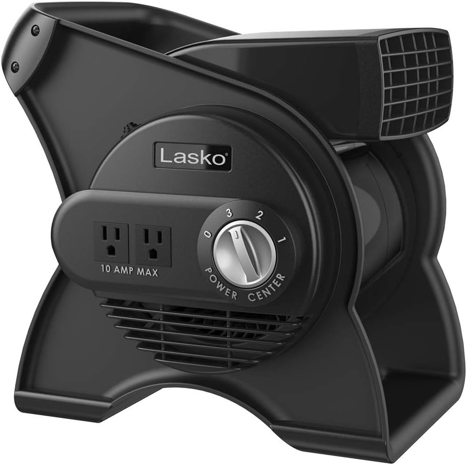 Lasko High Velocity Portable Utility Fan – Adjustable Air Mover Blower Fan for B