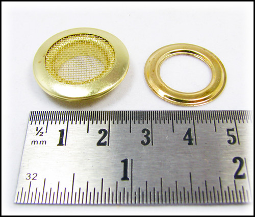 4pc. Beautiful Shiny 1″ Brass Screened Grommets with Matching Washers