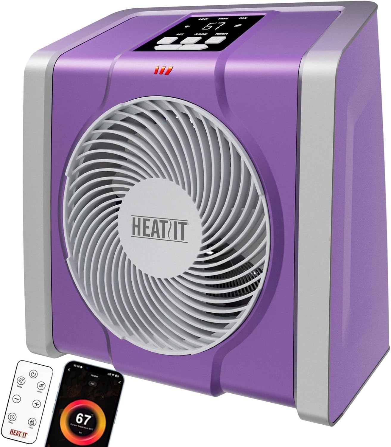 Digital Remote Control Space Heater with Timer – 1500W/750W Power