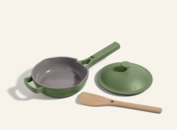 Our Place 8.5″ Ceramic Nonstick Mini Always Pan SAGE 1.2 QT READ Description