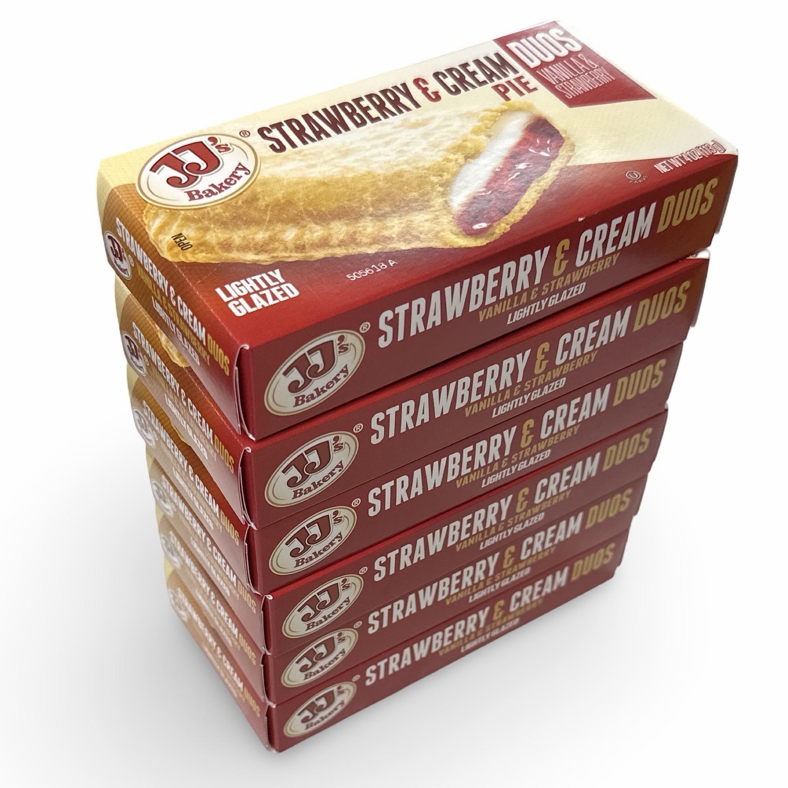 JJ’s Bakery Classic Glazed Fruit & Cream Pies – 4 oz, 6 Pack | Choose Flavor