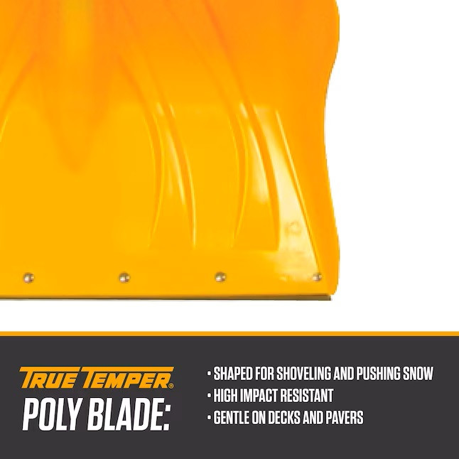 TrueTemper174; 1651200 19″ Poly Combo Snow Shovel W/ Steel VersaGrip174; Handle
