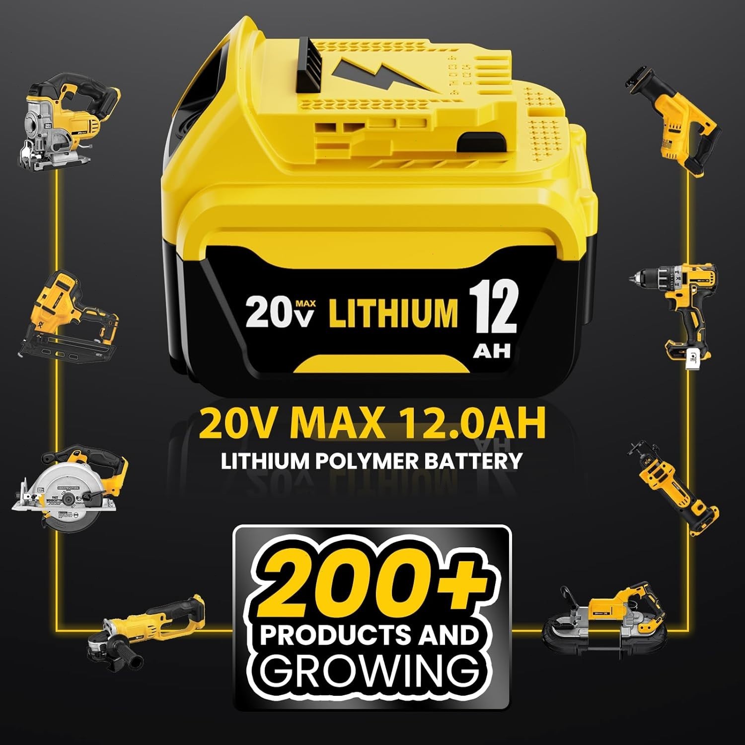 2Pack For DeWalt 20V 20 Volt Max XR 12.0AH Lithium Battery DCB206-2/Dual Charger