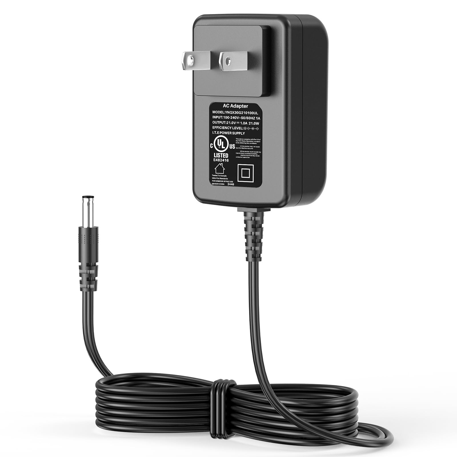 21V Power Cord for VAXMAY SideKing Backpack Sprayer 3.2 or 4 Gallon Black
