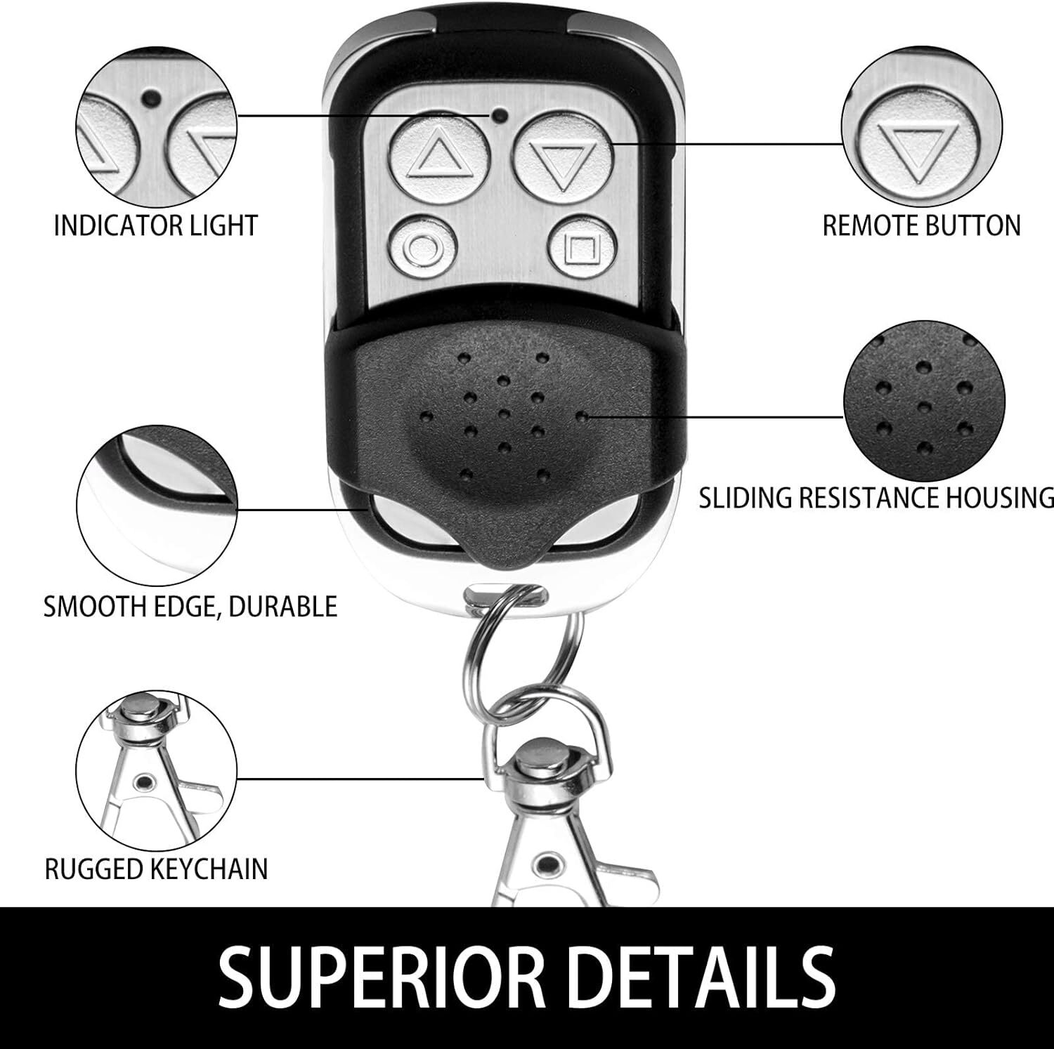 2PCS 433MHz Remote Control Extra Remotes For Universal Sliding Gate Opener Motor