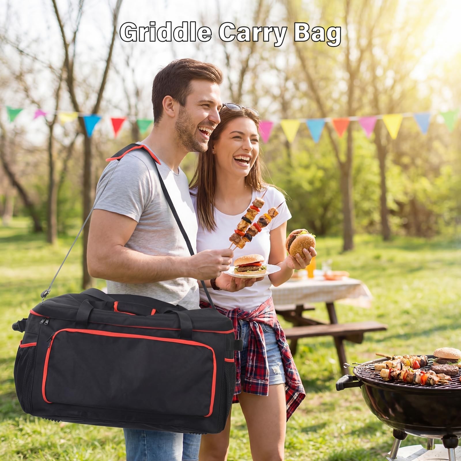 Large Capacity Grill Tool Storage Bag | Heavy-Duty Utensil Organizer for BBQ, Ca