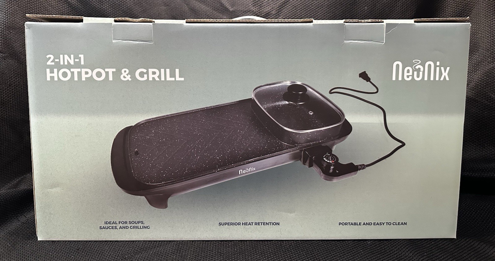 Neonix 2-In-1 Hot Pot And Grill 1350 Watt Brand New