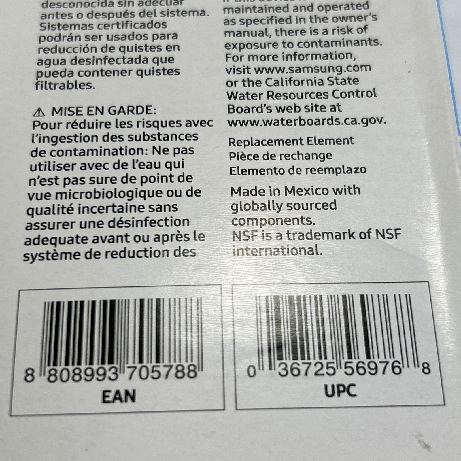Samsung DA29-00020B HAF-CIN/EXP Refrigerator Water Filters Genuine OEM 2 Pack
