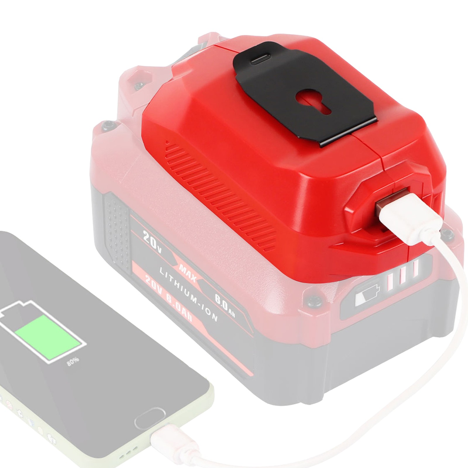New USB Adapter For Craftsman 20V Li-Ion Battery CMCB002B CMCB202 POWER SOURCE