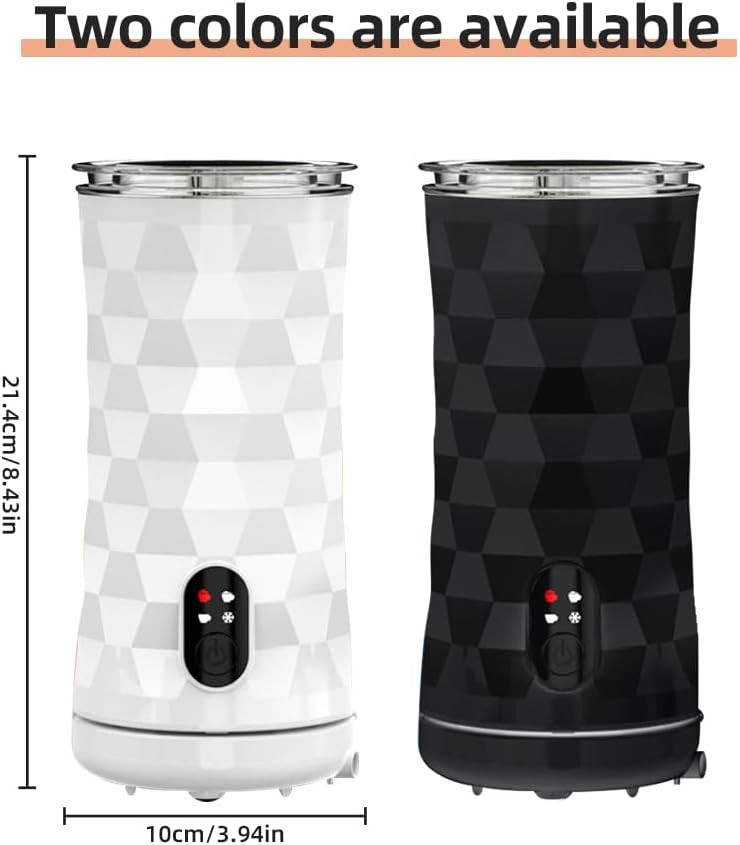 Electric Milk Frother, 4-in-1 Milk Steamer and Frother and Milk Warmer for Latte