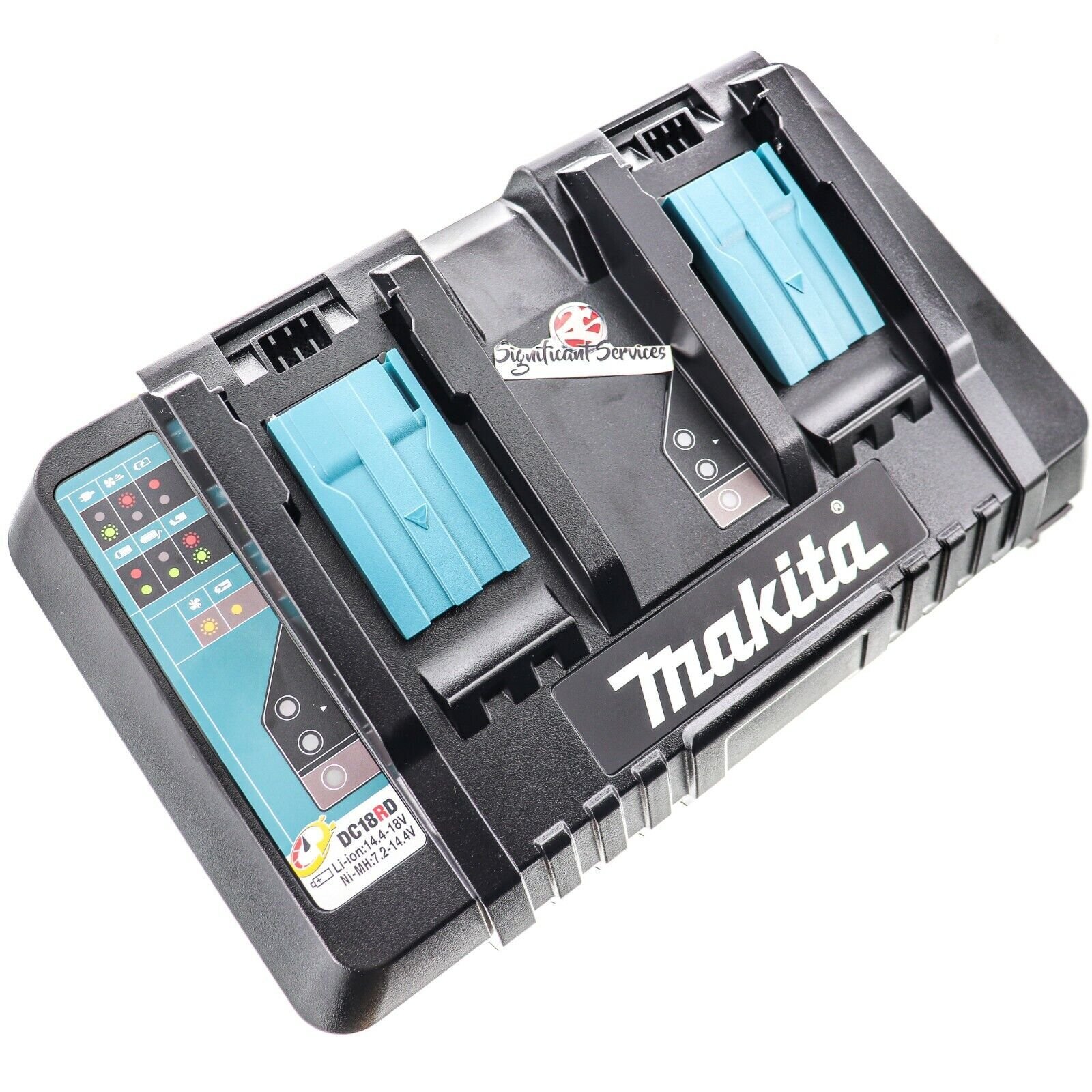 Makita DC18RD 18V Lithium-Ion Dual Port Rapid Optimum Charger, 2-Port