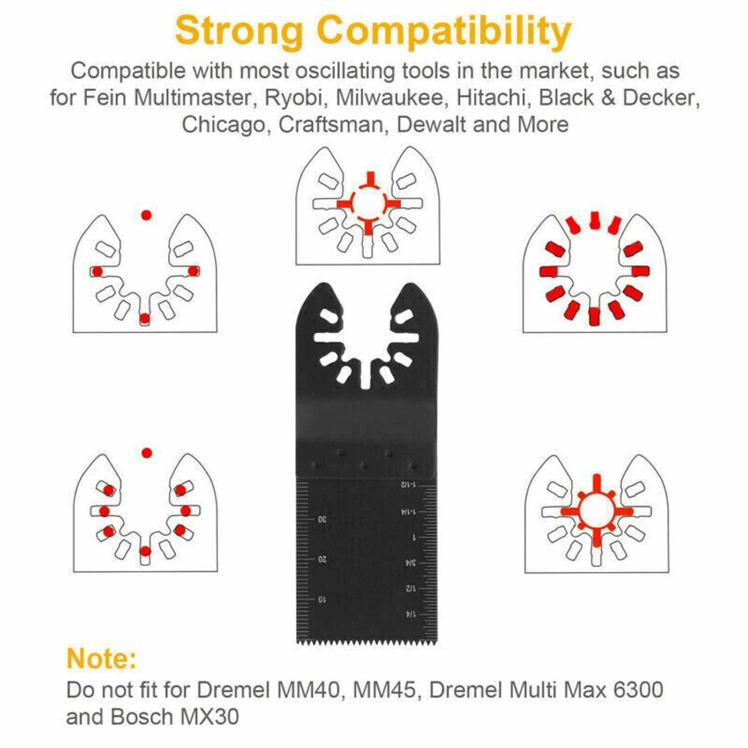 20pcs Oscillating Multi Tool Saw Blades Multi Tool Blades for Wood Metal