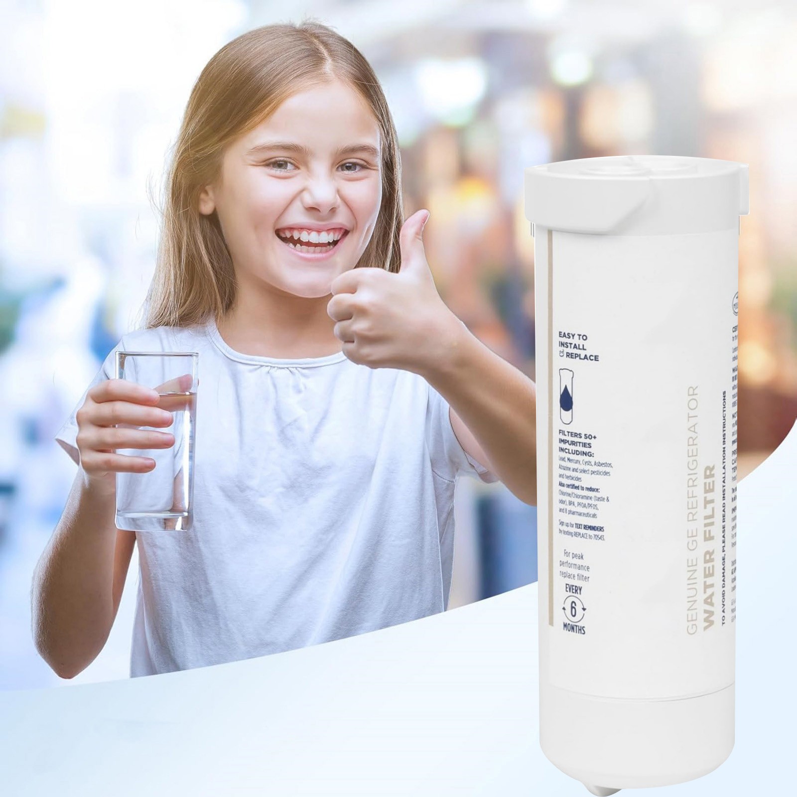 For GE XWFE Filter Replacement Refrigerator Water Without Chip Lead Reduction